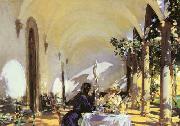 John Singer Sargent Breakfast in  the Loggia oil on canvas